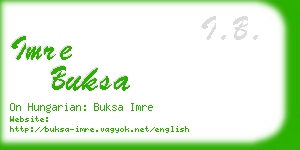 imre buksa business card
